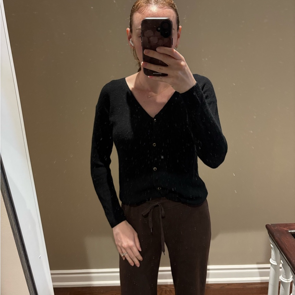 Wilfred Black V-Neck Women's Sweater